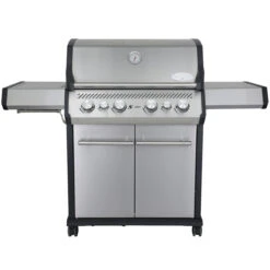 SANTOS S-418 Mit Seiten- & Heckbrenner, Edelstahl Inkl. Drehspieß, Rostheber & Silikonablage 21 SANTOS S-418 Mit Seiten- & Heckbrenner, Edelstahl Inkl. Drehspieß, Rostheber & Silikonablage -Grillmeister 3cb4e9452f60d8222907245df569084e