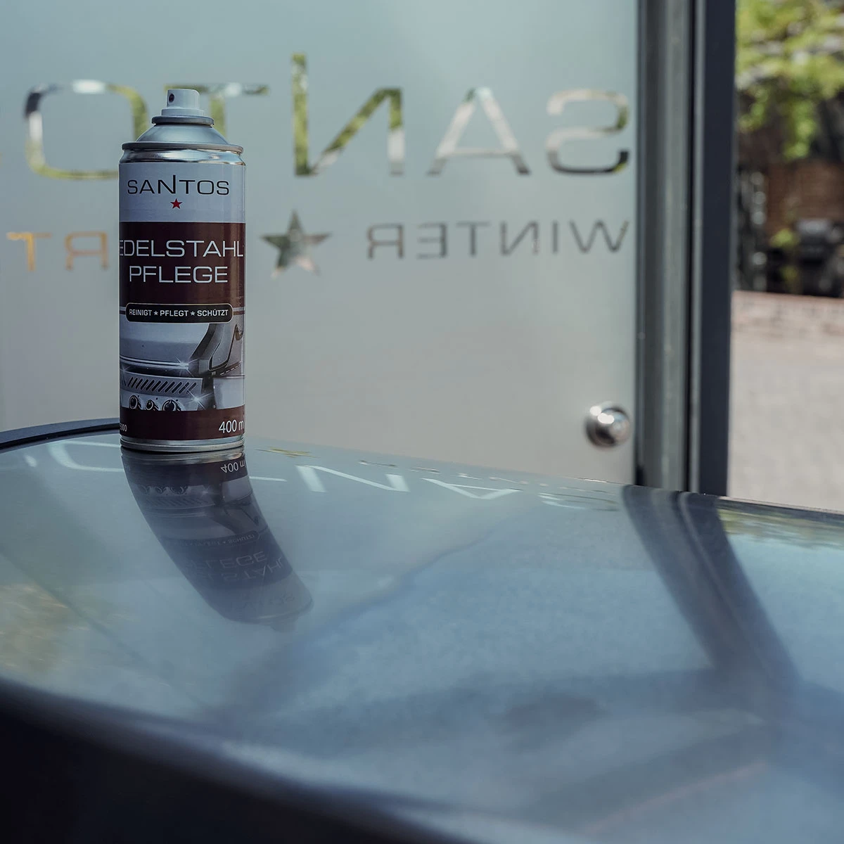 SANTOS Edelstahl Pflege Reinigungsspray 400 Ml 3 SANTOS Edelstahl Pflege Reinigungsspray 400 Ml