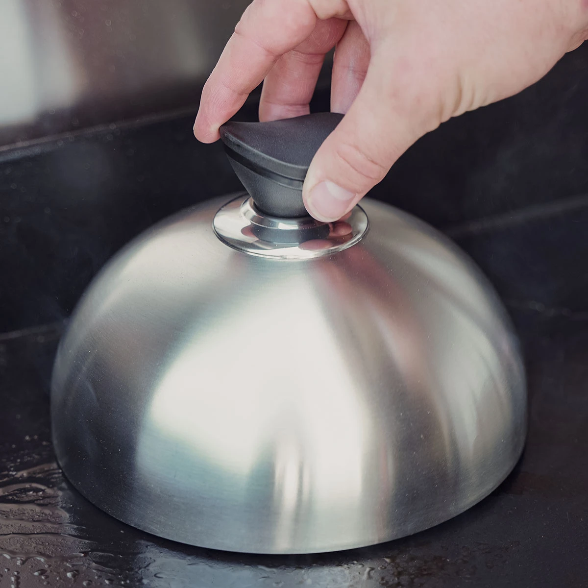 SANTOS Grillglocke Edelstahl, 2er Set 8 SANTOS Grillglocke Edelstahl, 2er Set – Bild 6