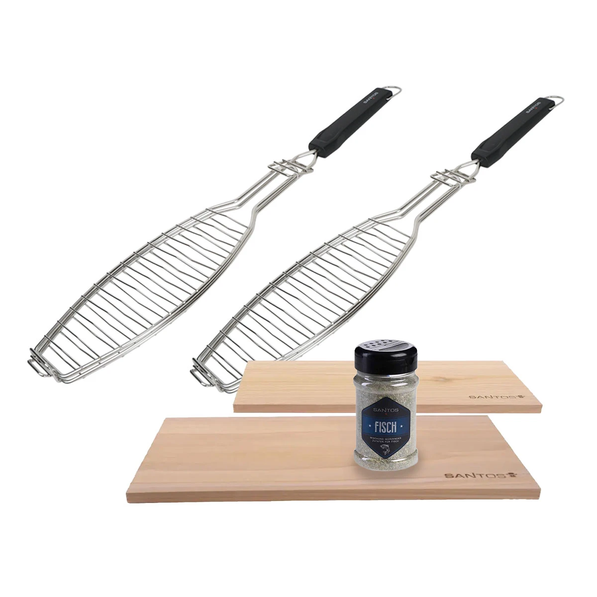 SANTOS Fischgrillset, Fischbräter, Gewürz Und Zedernholzplanke 8 SANTOS Fischgrillset, Fischbräter, Gewürz Und Zedernholzplanke – Bild 6