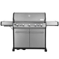 SANTOS S-518 Mit Seiten- & Heckbrenner, Edelstahl Inkl. Drehspieß, Rostheber & Silikonablage & Graviertes ZWILLING Pro Messer -Grillmeister 919f1f43724fd01ab4e8231cad83e52b