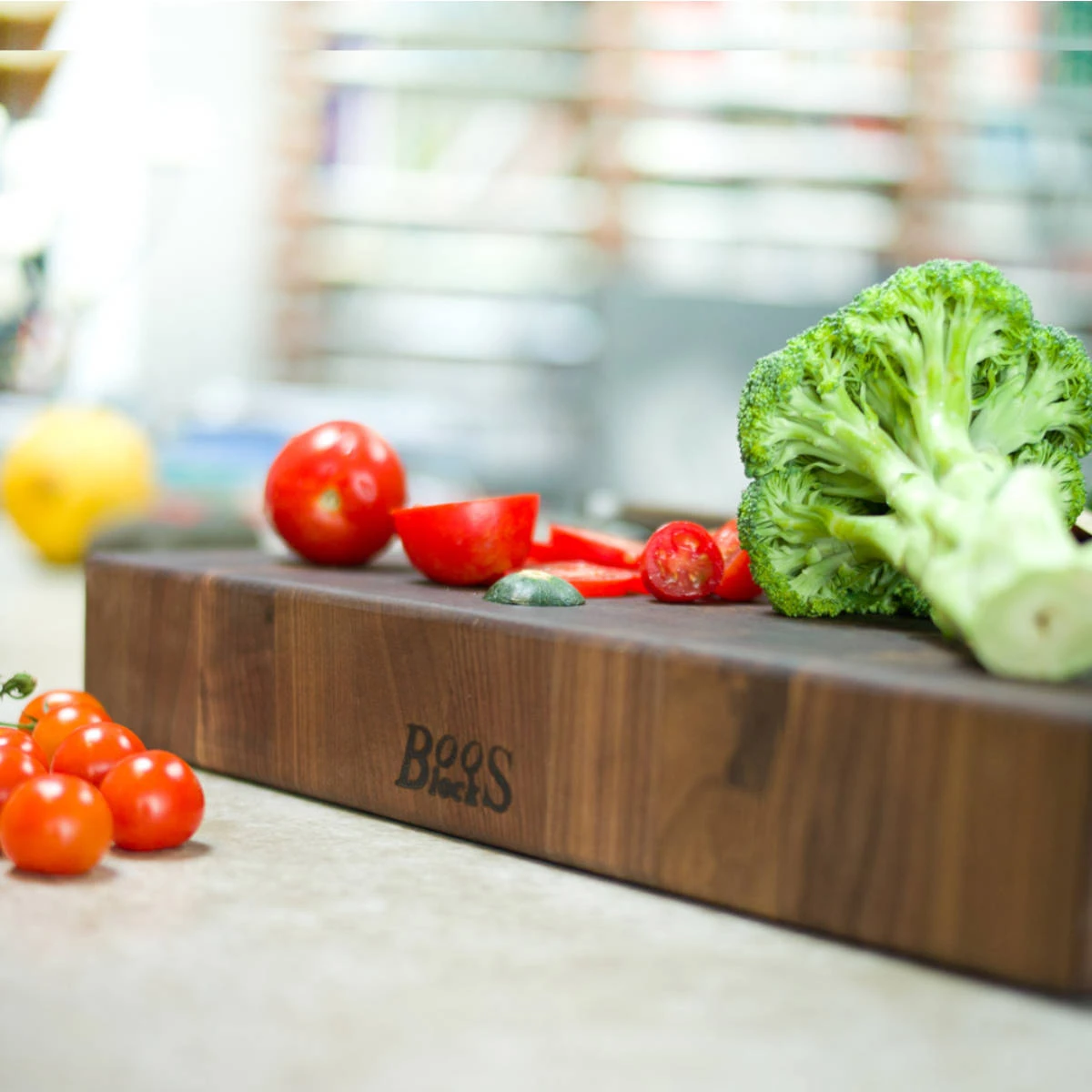 Boos Blocks Hackblock Stirnholz Classic, Walnuss 38x38x7,5 Cm 6 Boos Blocks Hackblock Stirnholz Classic, Walnuss 38x38x7,5 Cm – Bild 4