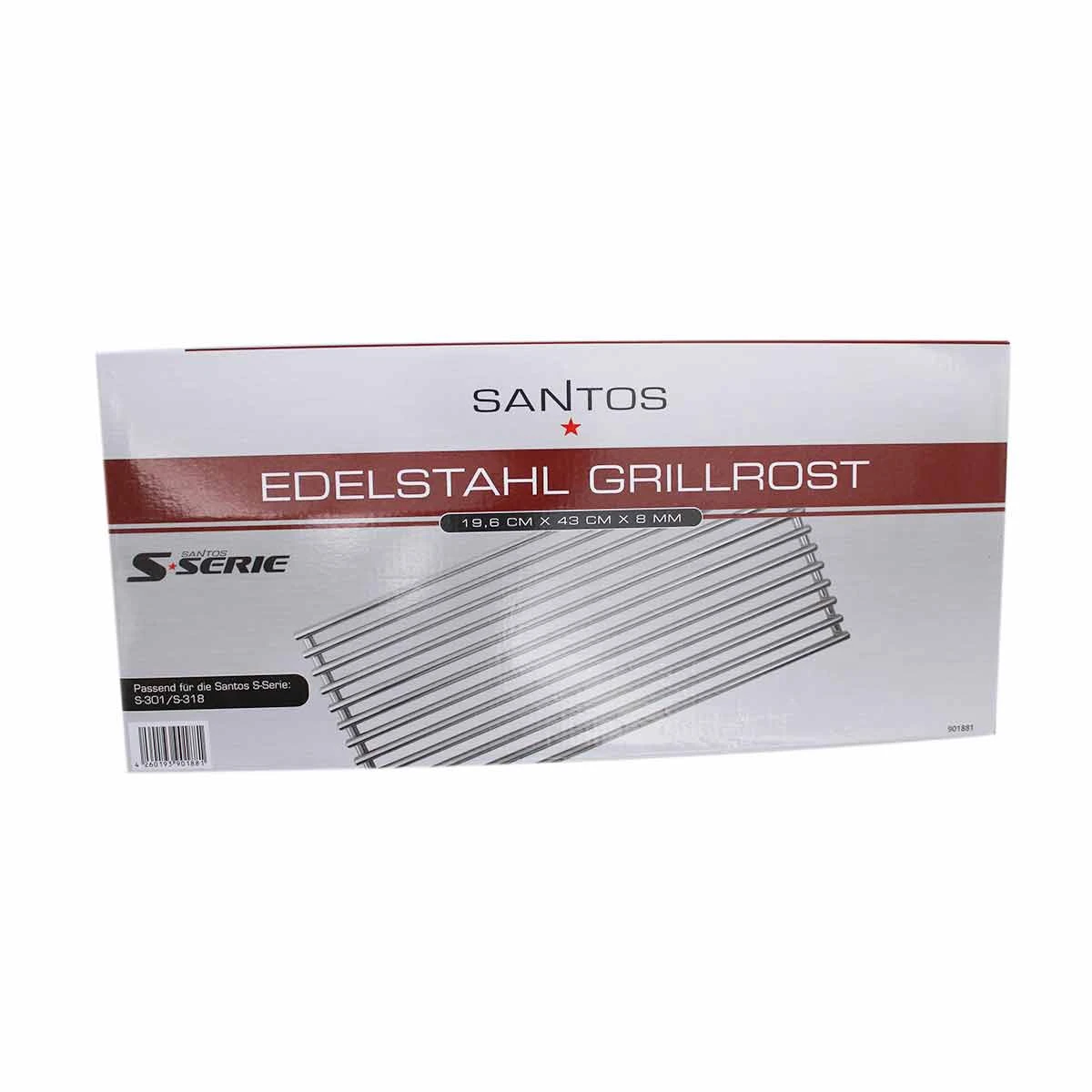 SANTOS Edelstahlrost 8 Mm Für S 301 / 318 3 SANTOS Edelstahlrost 8 Mm Für S 301 / 318