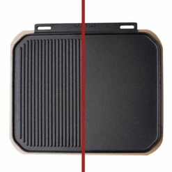 SANTOS Wende-Gussplatte Mit Holzuntersetzer Und Abnehmbaren Griffen 40 X 32 X 1,9 Cm -Grillmeister s wende gussplatte mit holzuntersetzer und abnehmbaren griffen 40 cm x 32 25 cm x 1 9 cm 1299fd58266391b0b423378b8fb504b0