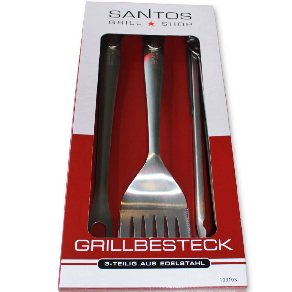 SANTOS 3-teiliges Grillbesteck, Edelstahl 10 SANTOS 3-teiliges Grillbesteck, Edelstahl – Bild 8