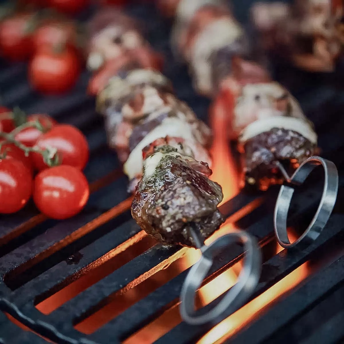 SANTOS 6-teiliges Schaschlik-Set Mit Gestell, Edelstahl 3 SANTOS 6-teiliges Schaschlik-Set Mit Gestell, Edelstahl