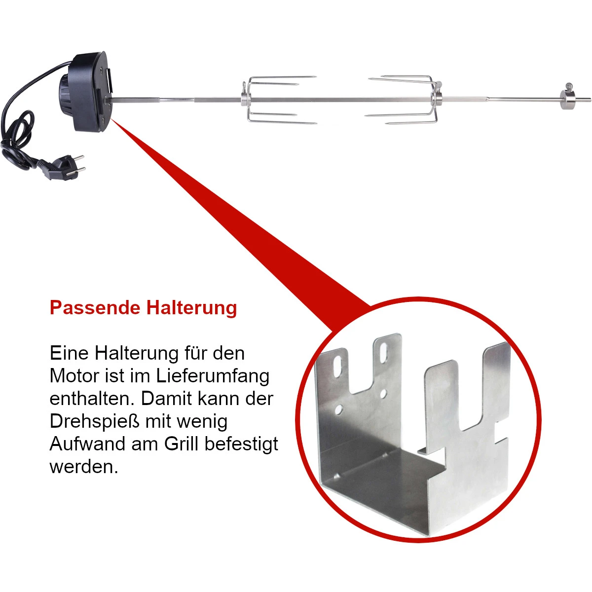 SANTOS Basis Drehspieß Für Weber Spirit I 200er Und Genesis II 200er 4 SANTOS Basis Drehspieß Für Weber Spirit I 200er Und Genesis II 200er – Bild 2