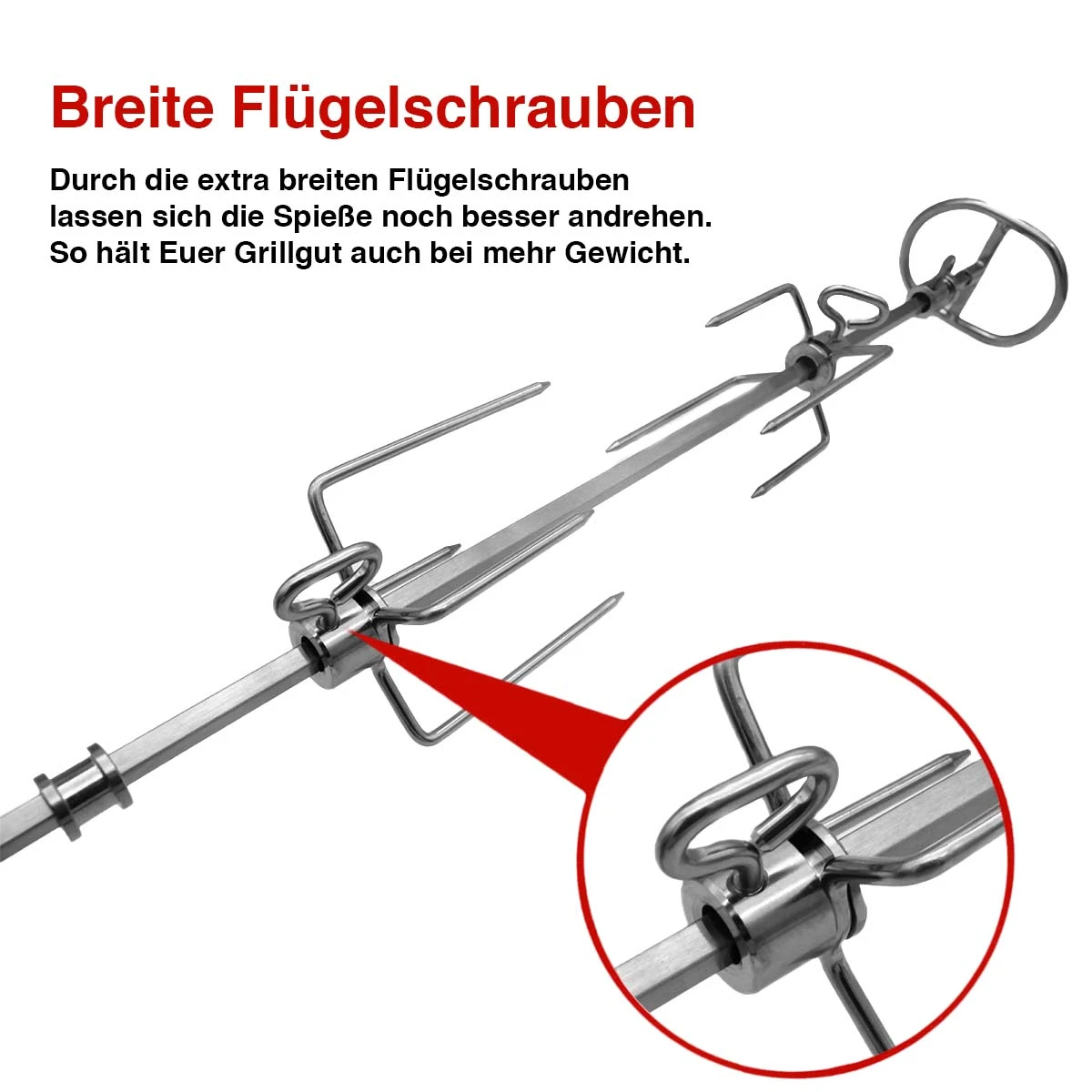SANTOS Drehspieß Für S-518 Gasgrill 3 SANTOS Drehspieß Für S-518 Gasgrill