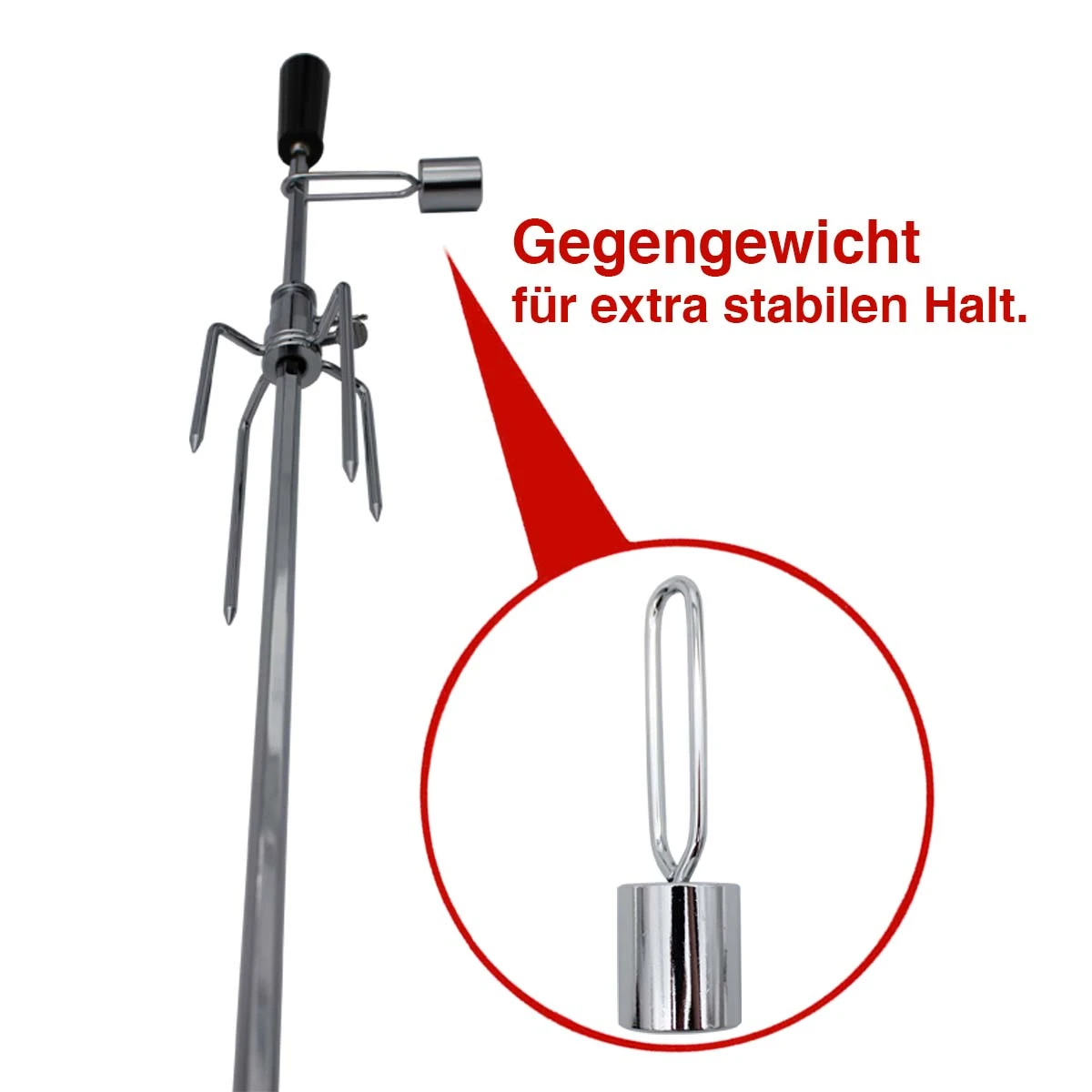 SANTOS Drehspieß Mit Motor M-418, Mali, Fontana, Matumbo 90 Cm 6 SANTOS Drehspieß Mit Motor M-418, Mali, Fontana, Matumbo 90 Cm – Bild 4