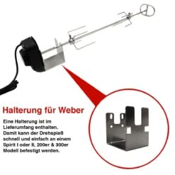 SANTOS Drehspieß Für Weber Genesis II 200er Und 300er