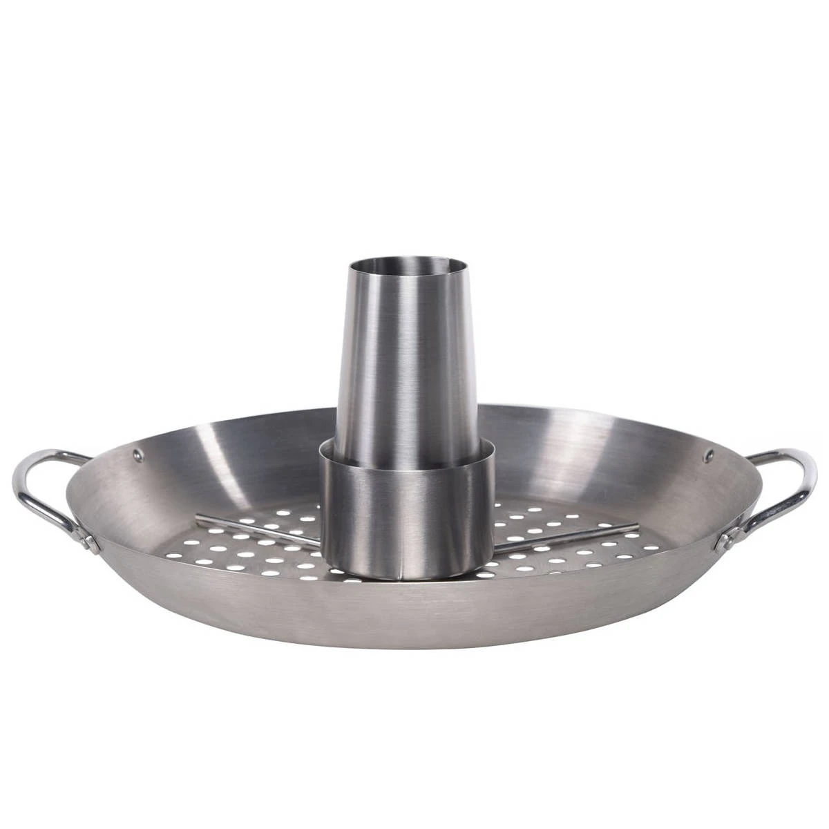 SANTOS Geflügelhalter Hähnchenbräter Gemüsekorb Edelstahl 3-teilig, Ø 30 cm 5 SANTOS Geflügelhalter Hähnchenbräter Gemüsekorb Edelstahl 3-teilig, Ø 30 cm – Bild 3