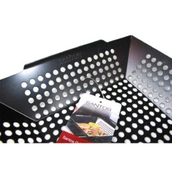 SANTOS Gemüsekorb XL / Grillwok Schwarz, 30,5 X 30,5 cm -Grillmeister santos grillwok schwarz 30 5 x 30 5 498f5ae635f32ab145e2b470b23c534f