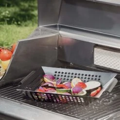 SANTOS Gemüsekorb XL / Grillwok Schwarz, 30,5 X 30,5 cm -Grillmeister santos grillwok schwarz 30 5 x 30 5 58431ea3d5618f9aea3620d2bd25dc31