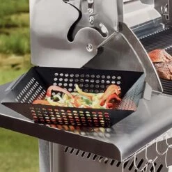 SANTOS Gemüsekorb XL / Grillwok Schwarz, 30,5 X 30,5 cm -Grillmeister santos grillwok schwarz 30 5 x 30 5 a1a130fc5c1f9c3d3ef85e9e687bc139