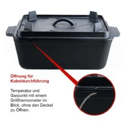 SANTOS Kastenform K8 Mit Deckel, Aus Gusseisen, 34 X 24 Cm