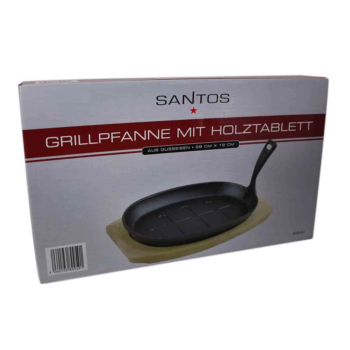 SANTOS Pfanne Gusseisen Inkl. Tablett & Griff, 27,3 X 18,7 Cm 6 SANTOS Pfanne Gusseisen Inkl. Tablett & Griff, 27,3 X 18,7 Cm – Bild 4
