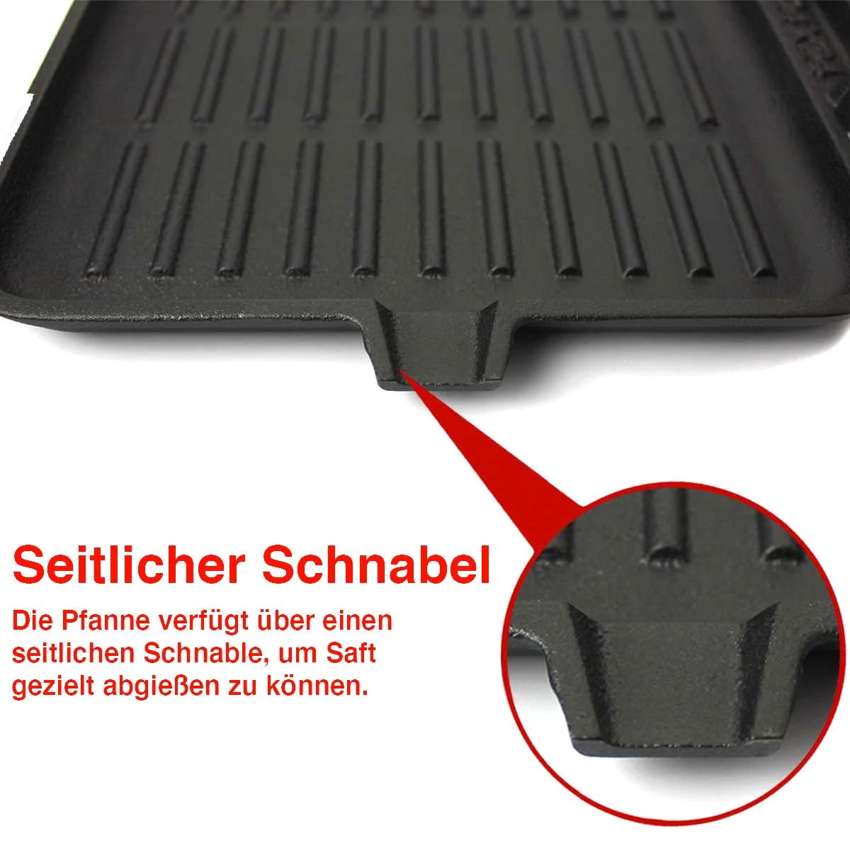 SANTOS Pfanne Gusseisen Mit Klappbarem Griff 24 X 24 Cm 6 SANTOS Pfanne Gusseisen Mit Klappbarem Griff 24 X 24 Cm – Bild 4