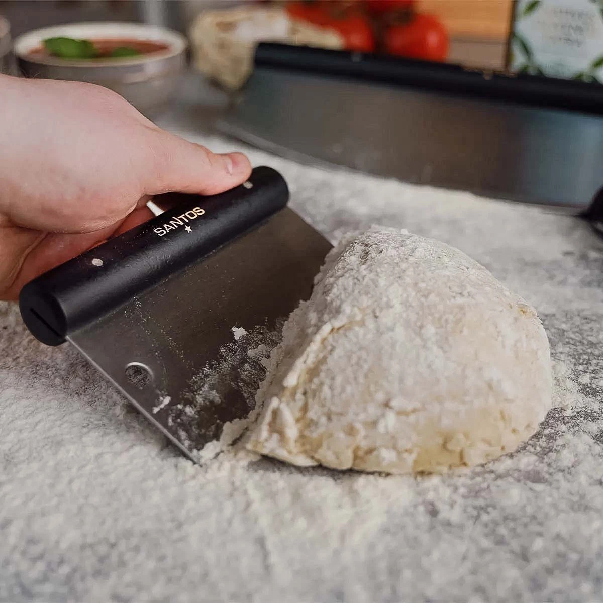 SANTOS Pizza Teigmesser 4 SANTOS Pizza Teigmesser – Bild 2