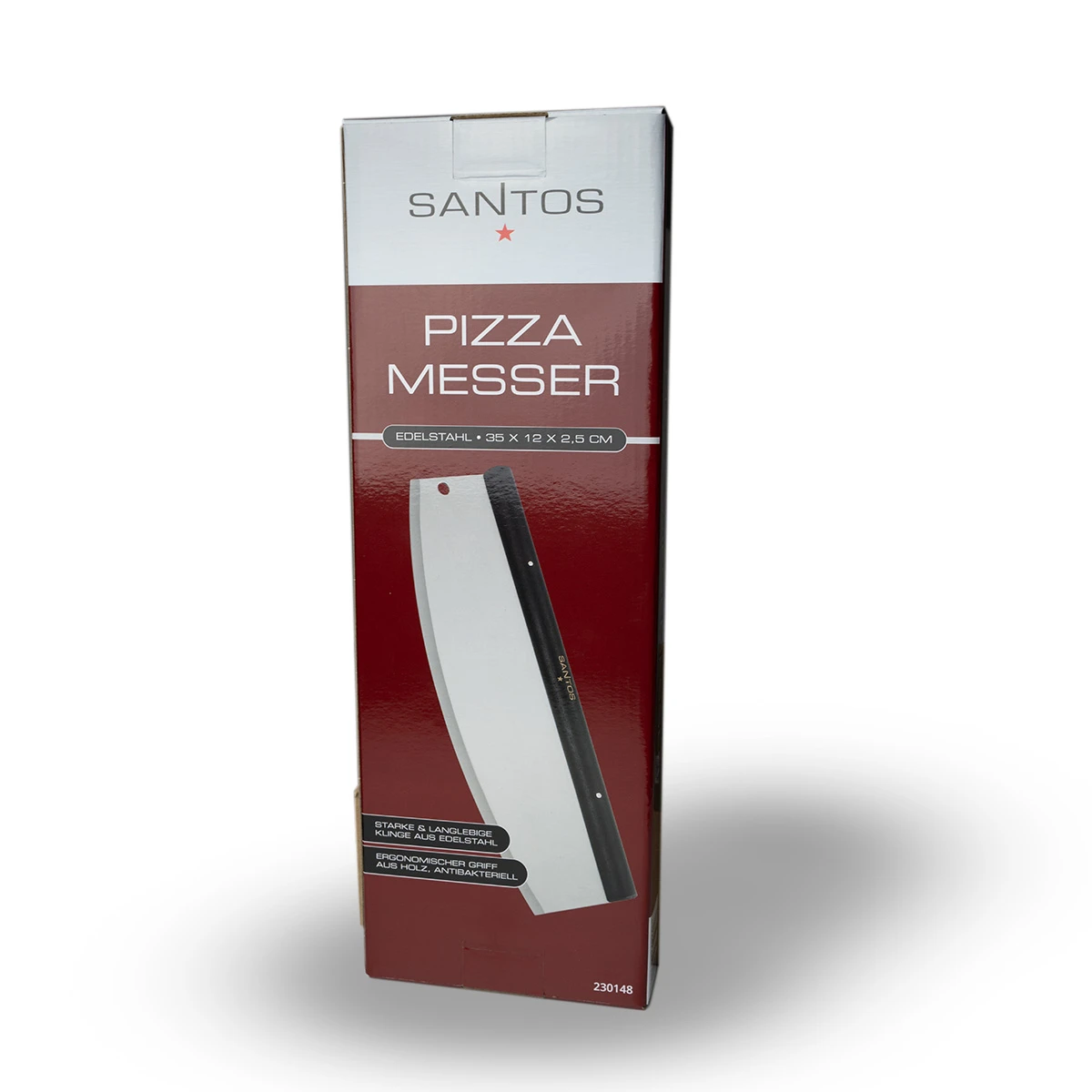 SANTOS Pizza Wiegemesser, Edelstahl, 35 Cm 10 SANTOS Pizza Wiegemesser, Edelstahl, 35 Cm – Bild 8