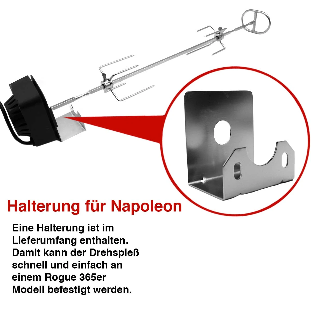 SANTOS Drehspieß Für Napoleon Rogue 365 4 SANTOS Drehspieß Für Napoleon Rogue 365 – Bild 2