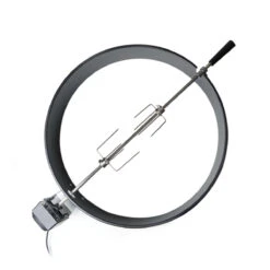 SANTOS Premium Grillspieß Drehspieß Set Für Kugelgrill, Ø 57 Cm, Schwarz -Grillmeister santos premium drehspie kugelgrill 57 cm drehspie grill drehspiess mit motor 57cm matt schwarz passend fuer weber kugelgrill 7157762bdc078ace4d77032c4f9f8be3