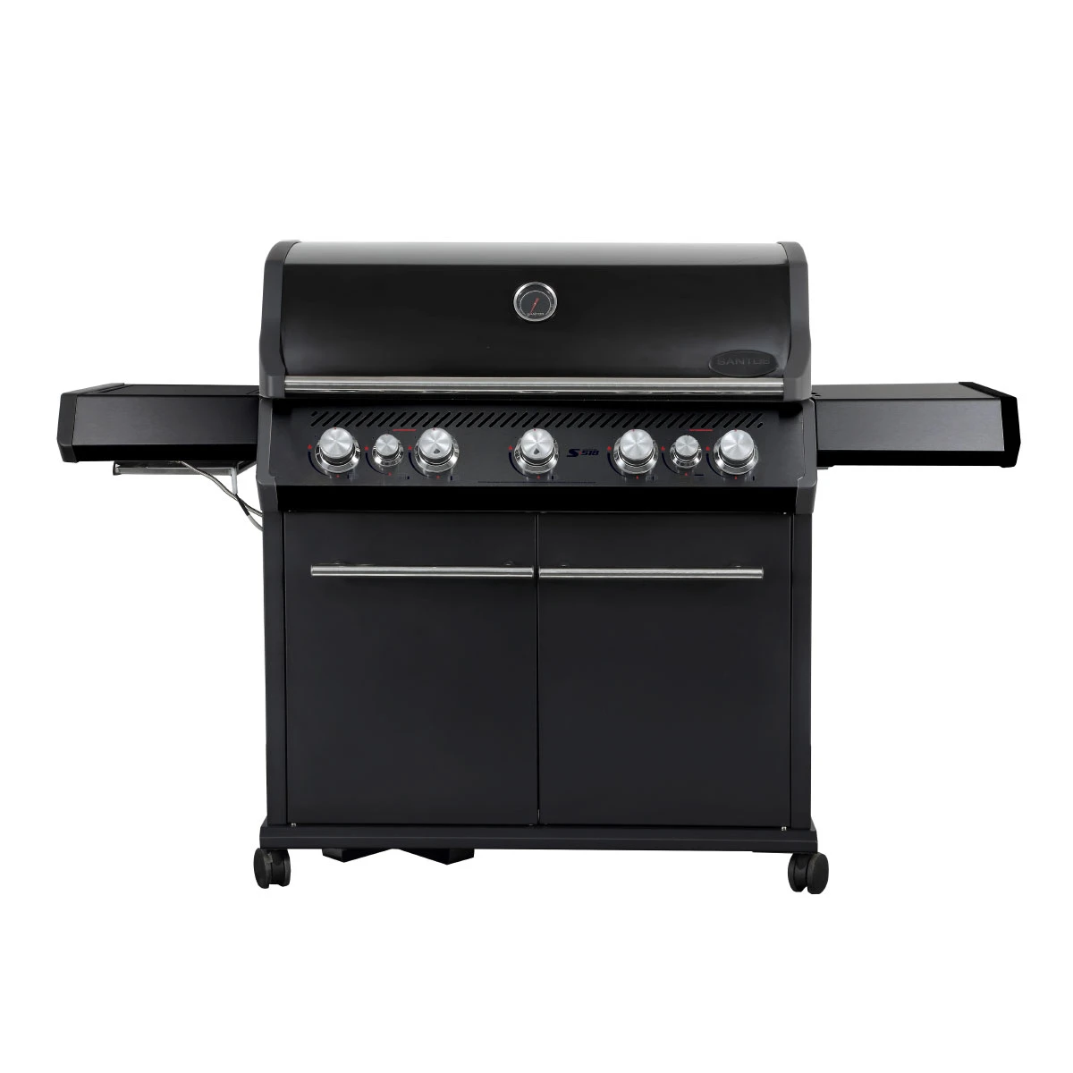 SANTOS S-518 All Black Mit Seiten- Und Heckbrenner, Schwarz, Inkl. Drehspieß, Rostheber & Silikonablage & Graviertes ZWILLING Pro Messer 15 SANTOS S-518 All Black Mit Seiten- Und Heckbrenner, Schwarz, Inkl. Drehspieß, Rostheber & Silikonablage & Graviertes ZWILLING Pro Messer – Bild 13