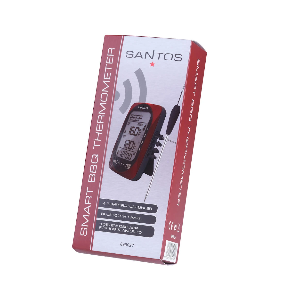 SANTOS Smart BBQ Thermometer, Steuerung Per App – 4 Temperaturfühler, Bluetooth 6 SANTOS Smart BBQ Thermometer, Steuerung Per App – 4 Temperaturfühler, Bluetooth – Bild 4