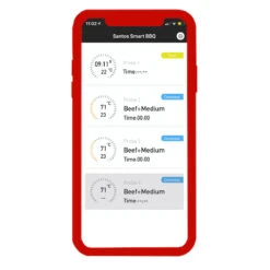 SANTOS Smart BBQ Thermometer, Steuerung Per App – 4 Temperaturfühler, Bluetooth 13 SANTOS Smart BBQ Thermometer, Steuerung Per App – 4 Temperaturfühler, Bluetooth -Grillmeister santos smart bbq thermometer bluetooth 89296b053dae0768541d3b21e4d5737f