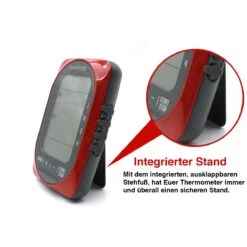 SANTOS Smart BBQ Thermometer, Steuerung Per App – 4 Temperaturfühler, Bluetooth