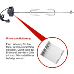 SANTOS Universal Drehspieß, 920 Mm