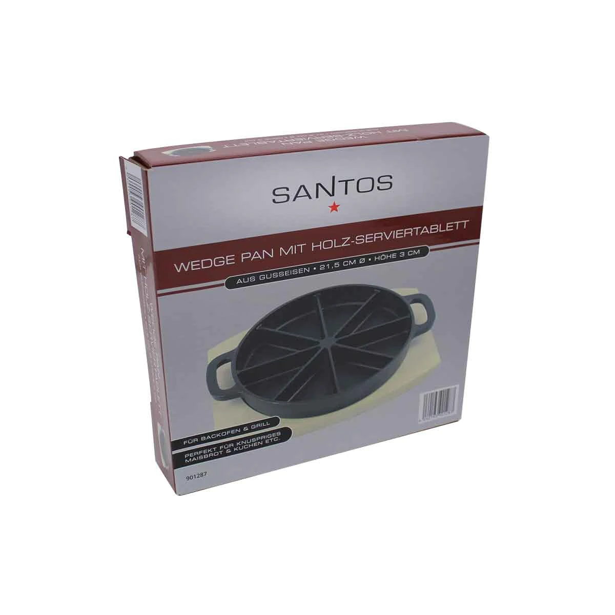SANTOS Wedge Pan Mit Holz-Serviertablett Ø 21,5cm - Höhe: 3 Cm Gusseisen 9 SANTOS Wedge Pan Mit Holz-Serviertablett Ø 21,5cm - Höhe: 3 Cm Gusseisen – Bild 7